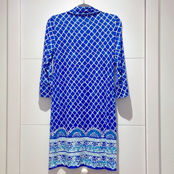 Lilly Pulitzer | UPF 50+ Ansley Polo Dress | Blue Grotto Tide Up | Sz M - Picture 5 of 5